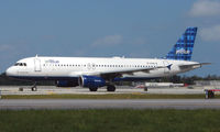N595JB @ FLL - Jetblue A320 prepares to depart FLL