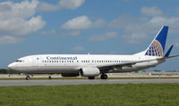 N26208 @ FLL - Continental B737 about to depart FLL - by Terry Fletcher