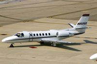 N802QS @ CID - On the Landmark ramp, seen from the control tower