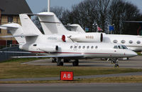 N95HC @ EGGW - Falcon 50 on a busy Luton ramp - by Terry Fletcher
