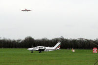 G-BCID @ EGKH - Awaiting take-off with Avions Pierre Robin (G-PVML) on approach