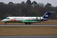 N849AS @ ORF - Delta Connection (by Atlantic Southeast Airlines) N849AS Celebrating 20 Years (FLT ASQ291) from Hartsfield-Jackson Atlanta Int'l (KATL) rolling out on RWY 5 after landing. - by Dean Heald
