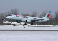 C-FHJJ @ CYOW - Air Canada E190 Landing on Rwy 25 inbound from YYZ - by CdnAvSpotter