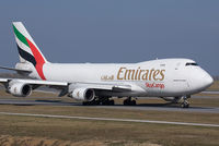 N408MC @ LOWW - Emirates Cargo 747.