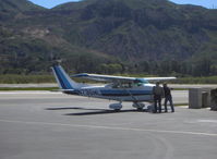 N735WL @ SZP - 1977 Cessna 182Q SKYLANE, Continental O-470-U 230 Hp, refueling - by Doug Robertson
