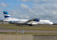 EI-RED @ EGGW - Aer Arran prepares to depart Luton on an early morning flight - by Terry Fletcher