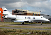 OE-HOT @ EGGW - Sleek Austrian Falcon 2000EX at Luton - by Terry Fletcher