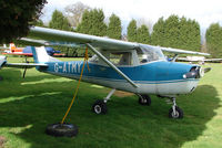 G-ATMY @ EGBM - This 1965 Cessna 150F tied down at Tatenhill in March 2008 - by Terry Fletcher