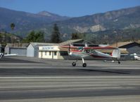 N326DW @ SZP - 1946 Cessna 140, Continental O-200 100 Hp upgrade, landing roll Rwy 22 - by Doug Robertson