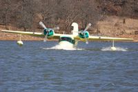N474JH - Landing on Skiatook Lake, Skiatook, Oklahoma - by Angela Large