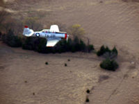 N3518G @ DAL - AT-6 Texan flying off the wing of Tondelayo the Collings Foundation B-25