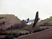 N3518G @ DAL - AT-6 Texan flying off the wing of Tondelayo the Collings Foundation B-25