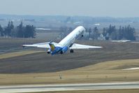 N873GA @ CID - Airborne off Runway 27, heading for Orlando SFB - by Glenn E. Chatfield