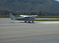 N5266R @ SZP - 1974 Cessna 172M SKYHAWK II, Lycoming O-320-E2D 150 Hp, landing roll Rwy 22 - by Doug Robertson