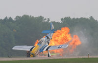 N151RJ @ KOSH - Accident immediately after impact with Precious Metal II - by Mark Silvestri