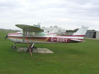 G-BORY @ EGCL - A Cessna 150L parked out at Fenland