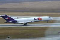 N494FE @ CID - FDX1464 arriving late.  Mains almost touching the pavement landing Runway 27 - by Glenn E. Chatfield