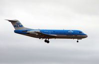 PH-KZD @ EGBB - KLM Cityhopper Fokker 70 arriving at Birmingham - by Terry Fletcher
