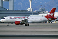 N628VA @ KLAS - Virgin America / 2007 Airbus A320-214