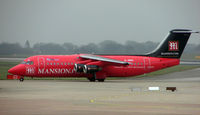 G-JEBG @ EGCC - Colouful Scheme on this BAE146 at Manchester - by Terry Fletcher