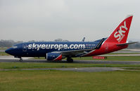 OM-NGK @ EGCC - Sky Europe B737 arrives at Manchester - by Terry Fletcher