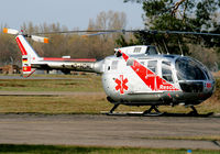 D-HDML @ EDSB - Aerial, MBB BO 105 CBS,nice surprise on this sunday,with new colors! - by G.Rühl