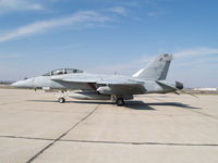 165886 @ LNK - FA-18F, LAYOVER FOR FUEL - by Gary Schenaman