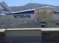 N7554W @ SZP - 1963 Piper PA-28-180 CHEROKEE, Lycoming O&VO-360 180 Hp, on short final Rwy 22 - by Doug Robertson