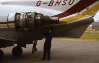 G-BHSU @ EGLL - Post Engine chage ground run - by Steve Burdon