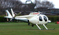 G-HAUS @ EGCB - One of 8 Helicopter vistors to Barton Airfield for the Manchester United v Arsenal Soccer match - by Terry Fletcher
