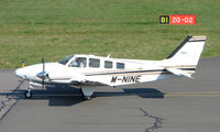 M-NINE @ EGHI - Beech 58G Baron taxies in at Southampton in April 2008 - by Terry Fletcher