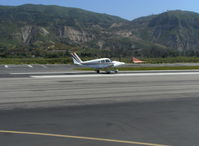 N5490W @ SZP - 1962 Piper PA-28-160 CHEROKEE, Lycoming O-320-B2B 160 Hp, landing roll Rwy 22 - by Doug Robertson
