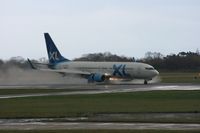 G-XLAN @ EGCC - Taken at Manchester Airport on a typical showery April day - by Steve Staunton