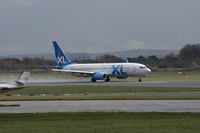 G-XLAN @ EGCC - Taken at Manchester Airport on a typical showery April day - by Steve Staunton