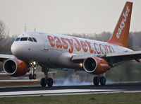 HB-JZO @ EBBR - Swiss EasyJet with (as usual TWO central emergency exit doors) burning rubber on rwy 25L at sunset. - by Philippe Bleus