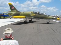 N989BH @ LAL - An ol' fellow about to lose his hat.  Sun N Fun 2008