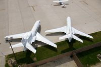 N344CM @ CID - Below the control tower.  Plane on the left is N255CM - by Glenn E. Chatfield