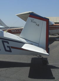 N28TG @ SZP - 1992 Ginn THORP T-18 TIGER, Lycoming O-320, tail - by Doug Robertson