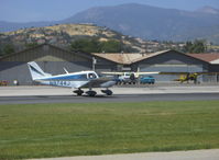 N9744J @ SZP - 1967 Piper PA-28-180 CHEROKEE, Lycoming O&VO-360 180 Hp, takeoff roll rwy 04 - by Doug Robertson