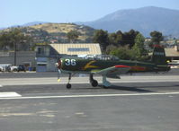 N114DZ @ SZP - 1967 Nanchang China CJ-6A, Vedeneev (Ivchenko) MP-14 360 Hp 9 cylinder radial upgrade conversion, landing roll Rwy 22 - by Doug Robertson