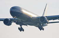 N771UA @ EBBR - Intense solar reflection on the body when the plane is on short final for rwy 25L. - by Philippe Bleus