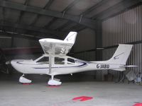 G-JABU @ EGSN - Jabiru J430 in the hangar at Bourn