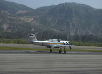 N6294D @ SZP - 1983 Yakovlev YAK 52, Vedeneev (Ivchenko) MP-14 360 Hp radial, landing Rwy 22 - by Doug Robertson