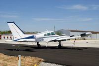N8151M @ KRVS - White, blue, and silver Cessna 310 tied down at KRVS. - by Steven Ables