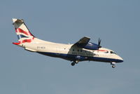OY-NCS @ EBBR - arrival of flight BA8221 to rwy 02