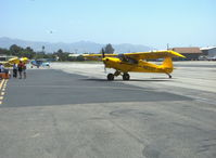 N8519Y @ SZP - 1970 Piper PA-18-150 SUPER CUB, Lycoming O-320 150 Hp, Micro vortex generators, oversize tires, taxi - by Doug Robertson