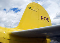 N47D @ BDU - Staggerwing parked for display at Boulder's Open House 2008. - by Bluedharma