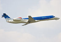 G-RJXE @ EBBR - Climbing from rwy 07R in the late afternoon. Main gear retracted, nose gear door still open. - by Philippe Bleus