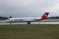 HB-JVG @ EGCC - Taken at Manchester Airport on a typical showery April day - by Steve Staunton