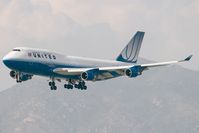N122UA @ VHHH - United Airlines 747-400